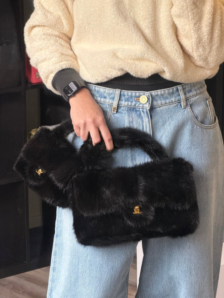 Chanel Vintage RARE Mink Kelly Parent & Child Set