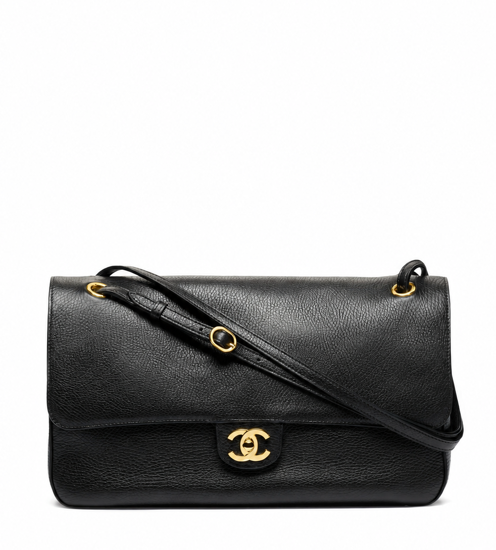 Chanel Maxi Flap Bag Black Grained Calfskin Gold Tone Hardware Métiers D’Art 2026