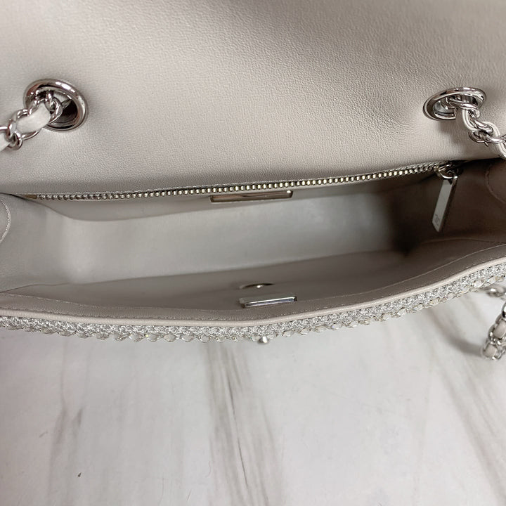 Chanel Mini Flap Bag Silver Crystal Crochet Silver Hardware Métiers D’Art 2026