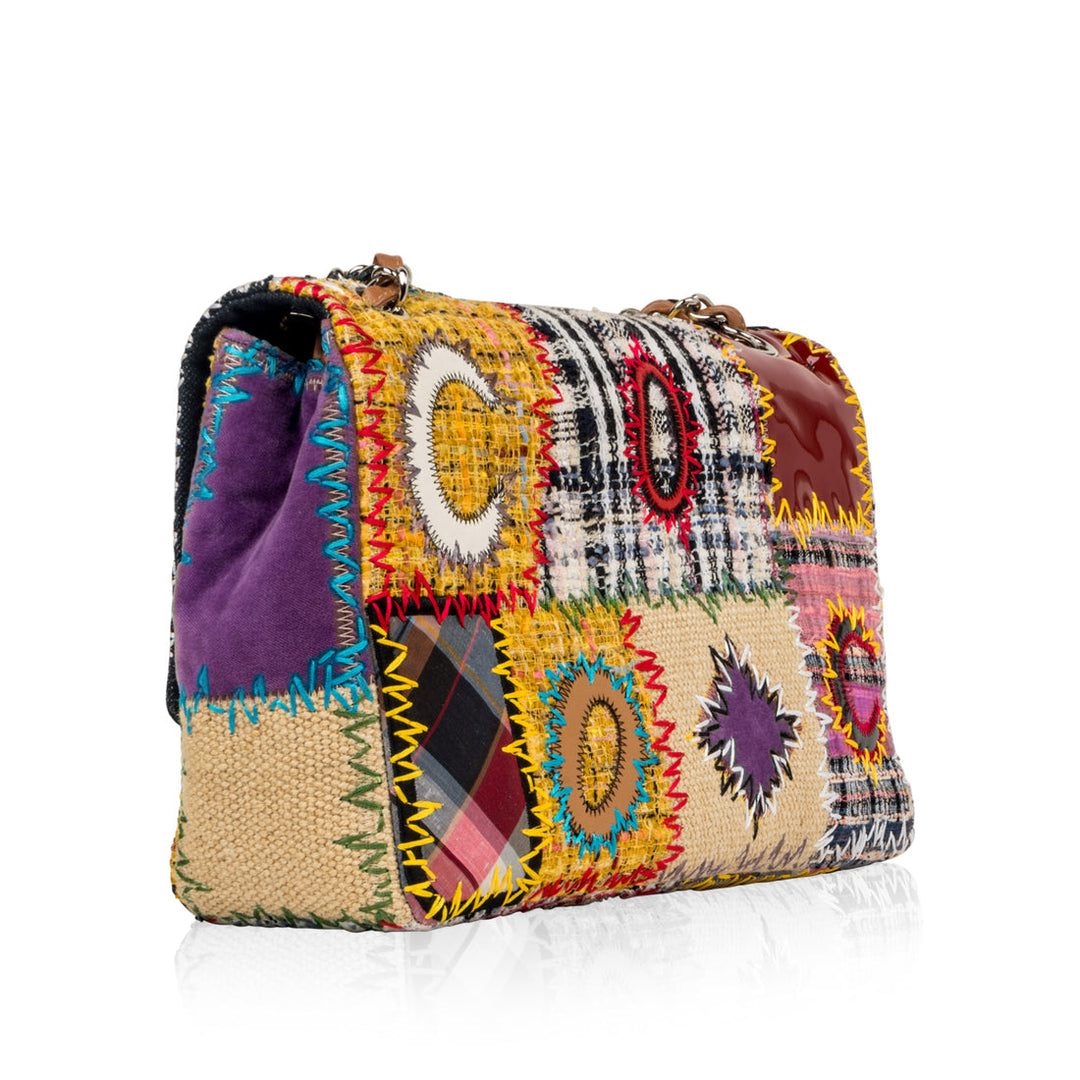 Chanel Jumbo Multicolor Patchwork Flap Bag