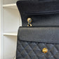 Chanel 6 Series Black Small Vintage Caviar Classic Flap Bag