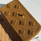 Chanel 24P Tan Braided Raffia Medium Flap Bag