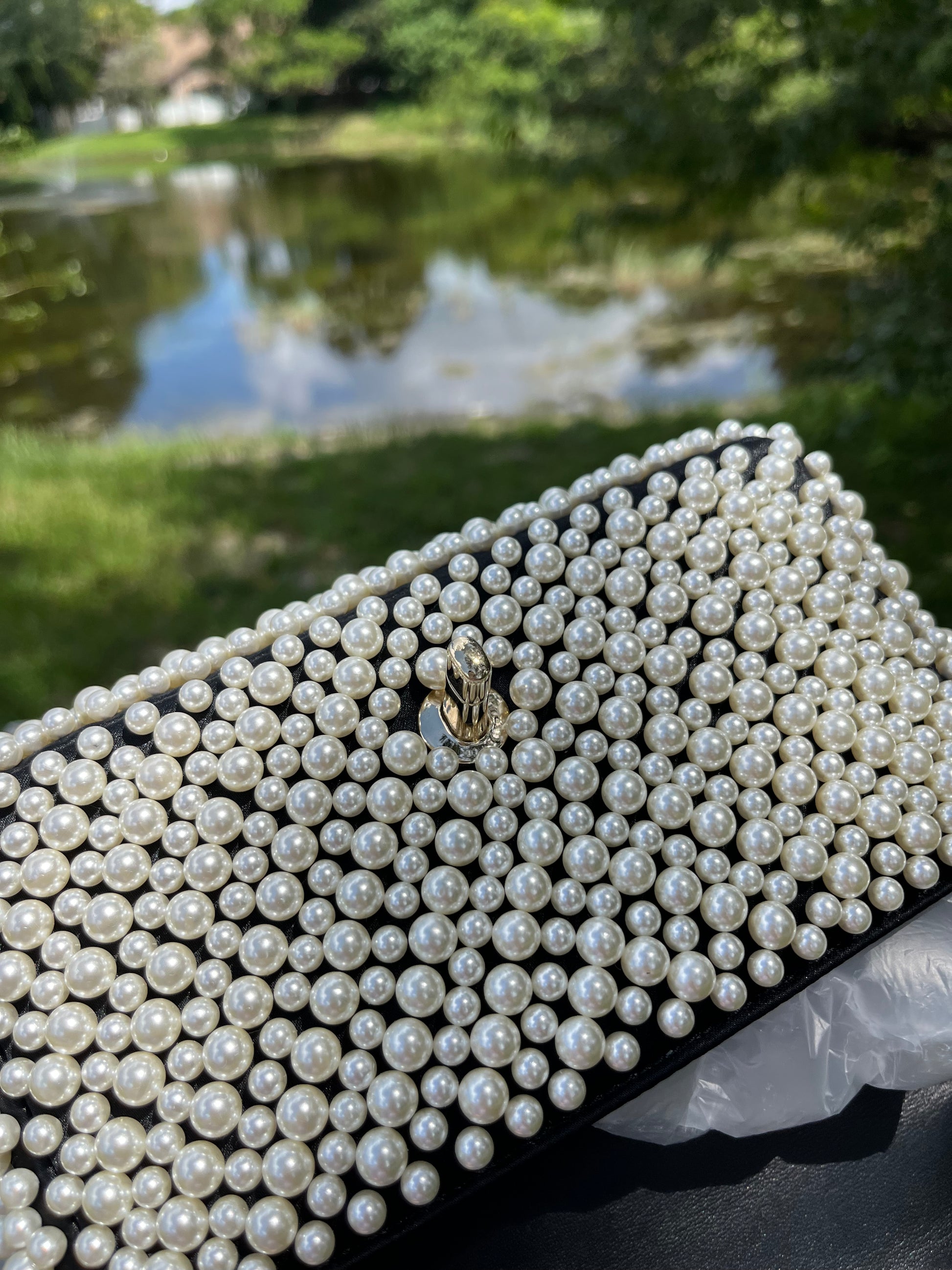 Chanel Pearl Embellished Mini Rectangular Flap Bag – Its A Luv Story