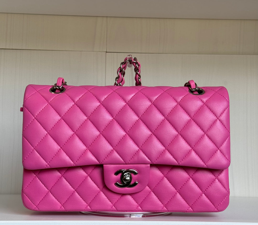 Chanel 21S Pink Neon Lambskin Medium Flap Bag