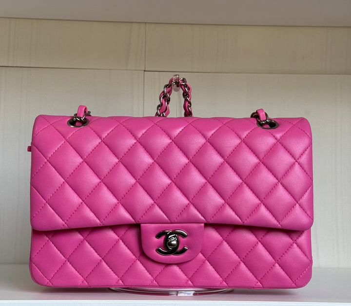 Chanel 21S Pink Neon Lambskin Medium Flap Bag