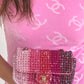 Chanel Pink Ombre Crystal Mini Flap