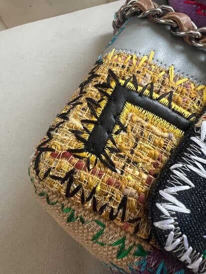 Chanel Jumbo Multicolor Patchwork Flap Bag