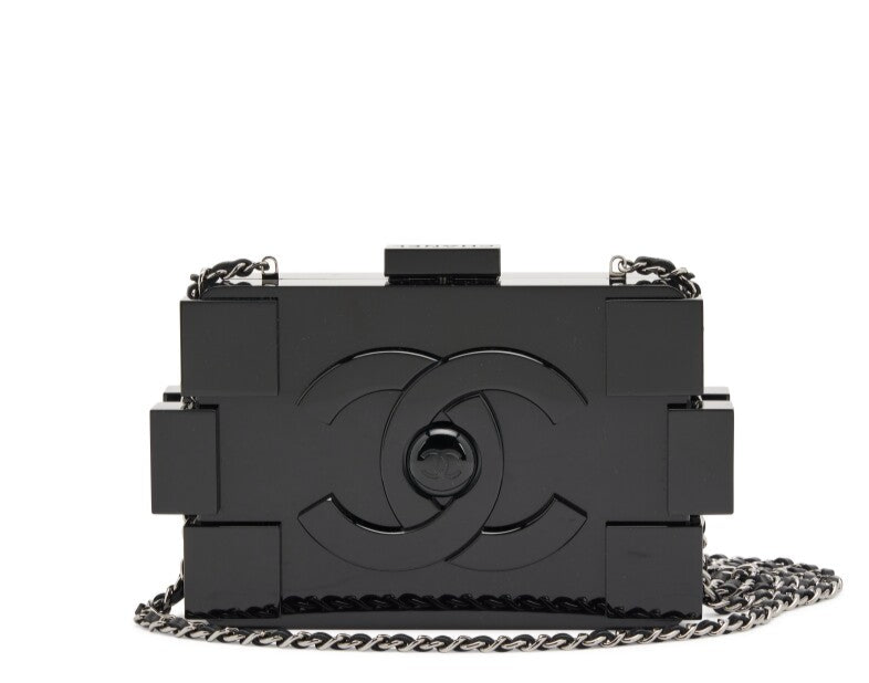 Chanel Black Plexiglass Lego Minaudiere