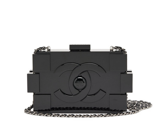 Chanel Black Plexiglass Lego Minaudiere
