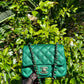 Chanel 18S Emerald Green Mini Square Caviar Flap Bag