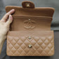 Chanel 22S Small Caramel Lambskin Classic Flap Bag + LGHW