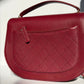 Chanel 17B Small Burgundy Coco Curve Messenger Flap Bag