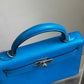 Hermes Bleu Frida Chèvre Kelly 25 Sellier