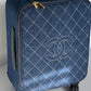 Chanel 20C Blue Quilted Denim & Leather Trolly