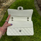 Chanel Medium White Classic Caviar Flap Bag