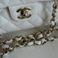 Chanel White Small Caviar Classic Flap Bag