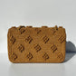 Chanel 24P Tan Braided Raffia Medium Flap Bag