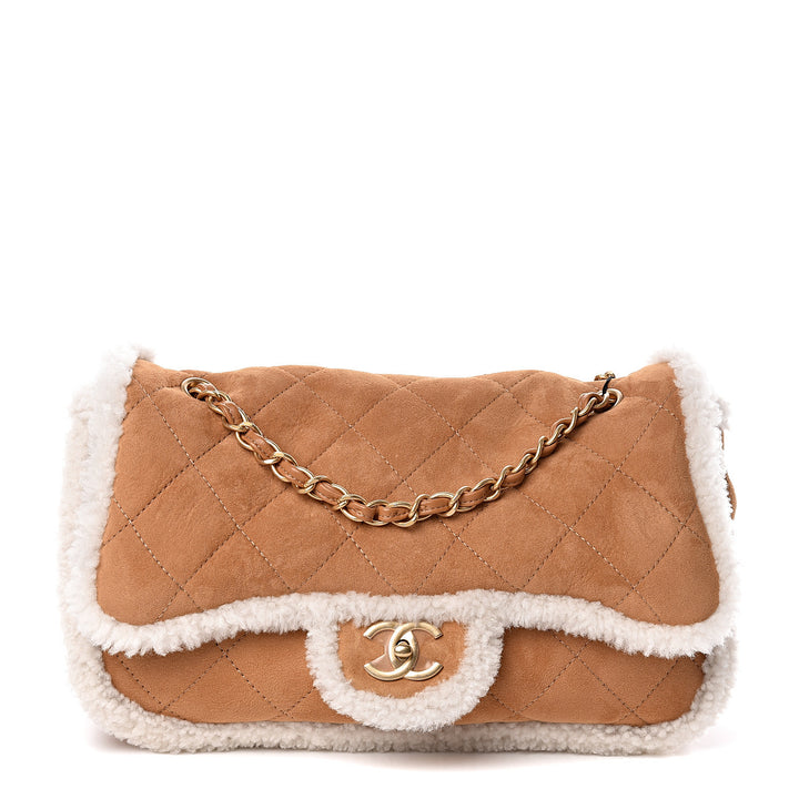 Chanel Large Shearling Coco Neige Flap Bag