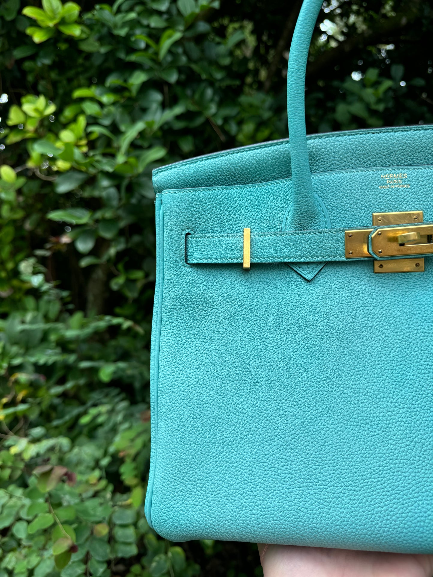 Hermes 2015 Bleu Atoll Togo Birkin 30