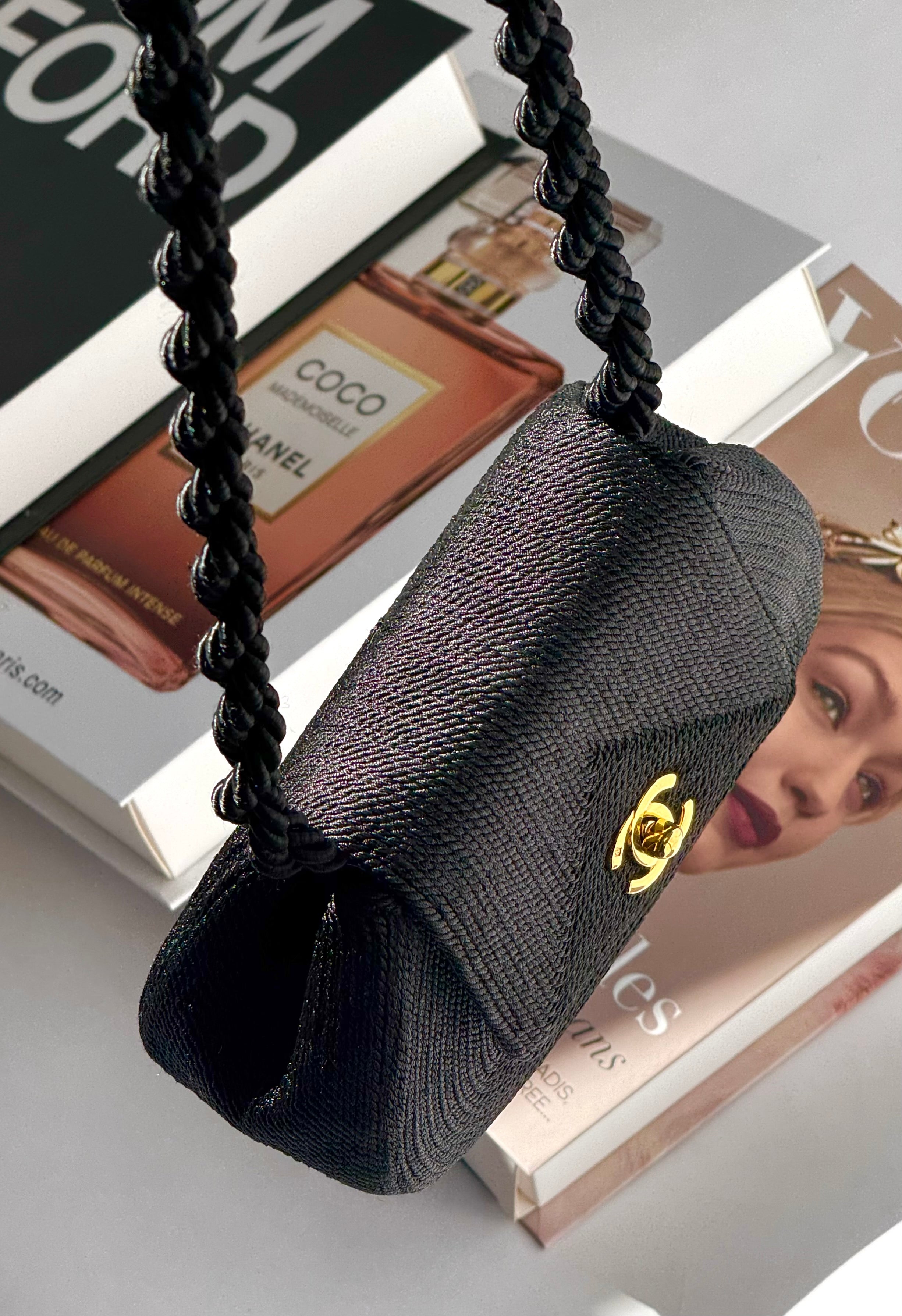 Chanel 1997 Limited Edition Black Cord Flap Bag – Its A Luv Story