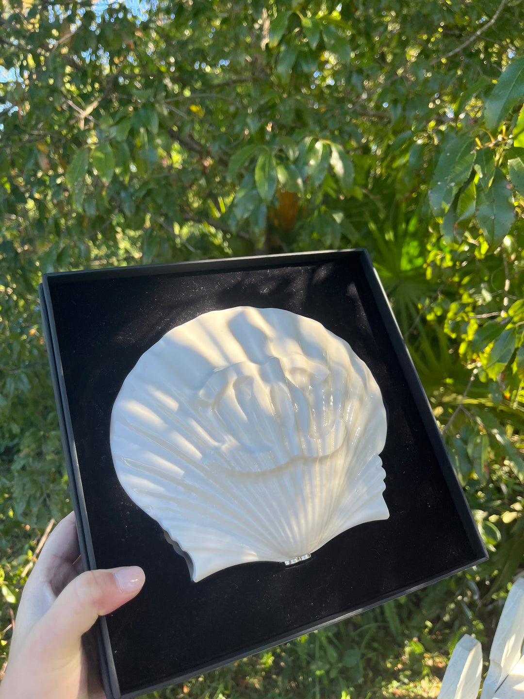 Chanel 19S White Runway Shell Minaudiere
