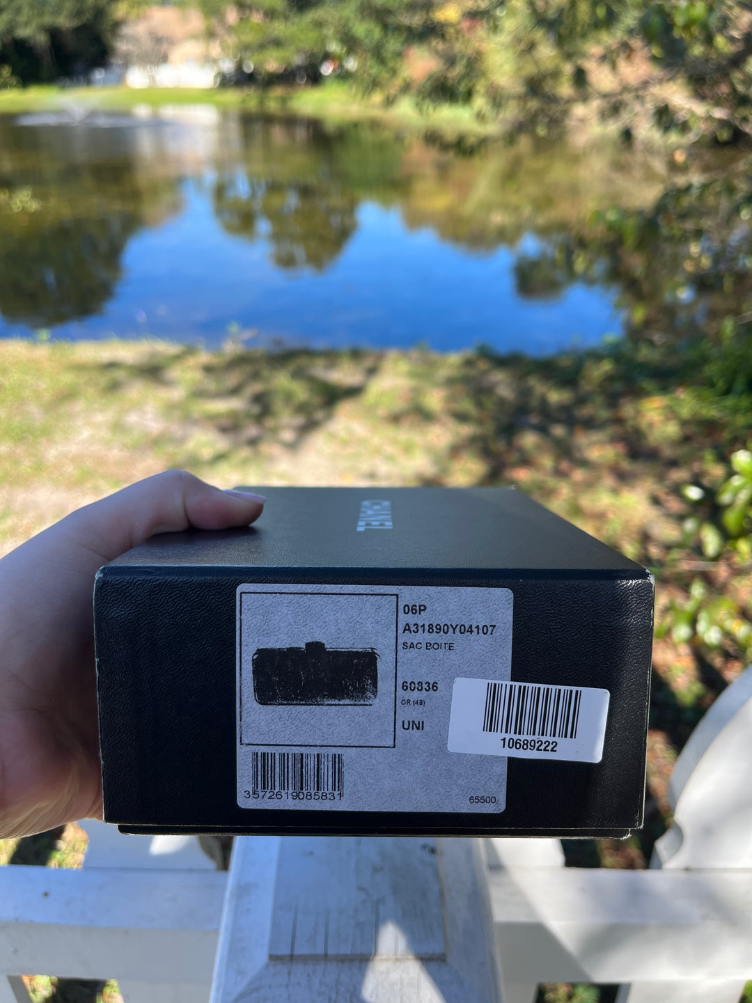 Chanel Hammered Gold Metal Bullion Bar Minaudière Clutch