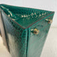 Hermes 2019 Emerald Green Shiny Alligator Kelly 25 Sellier