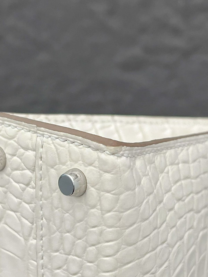 Hermes Mini Sellier Nata Boreal Satin Matte Alligator Kelly 20