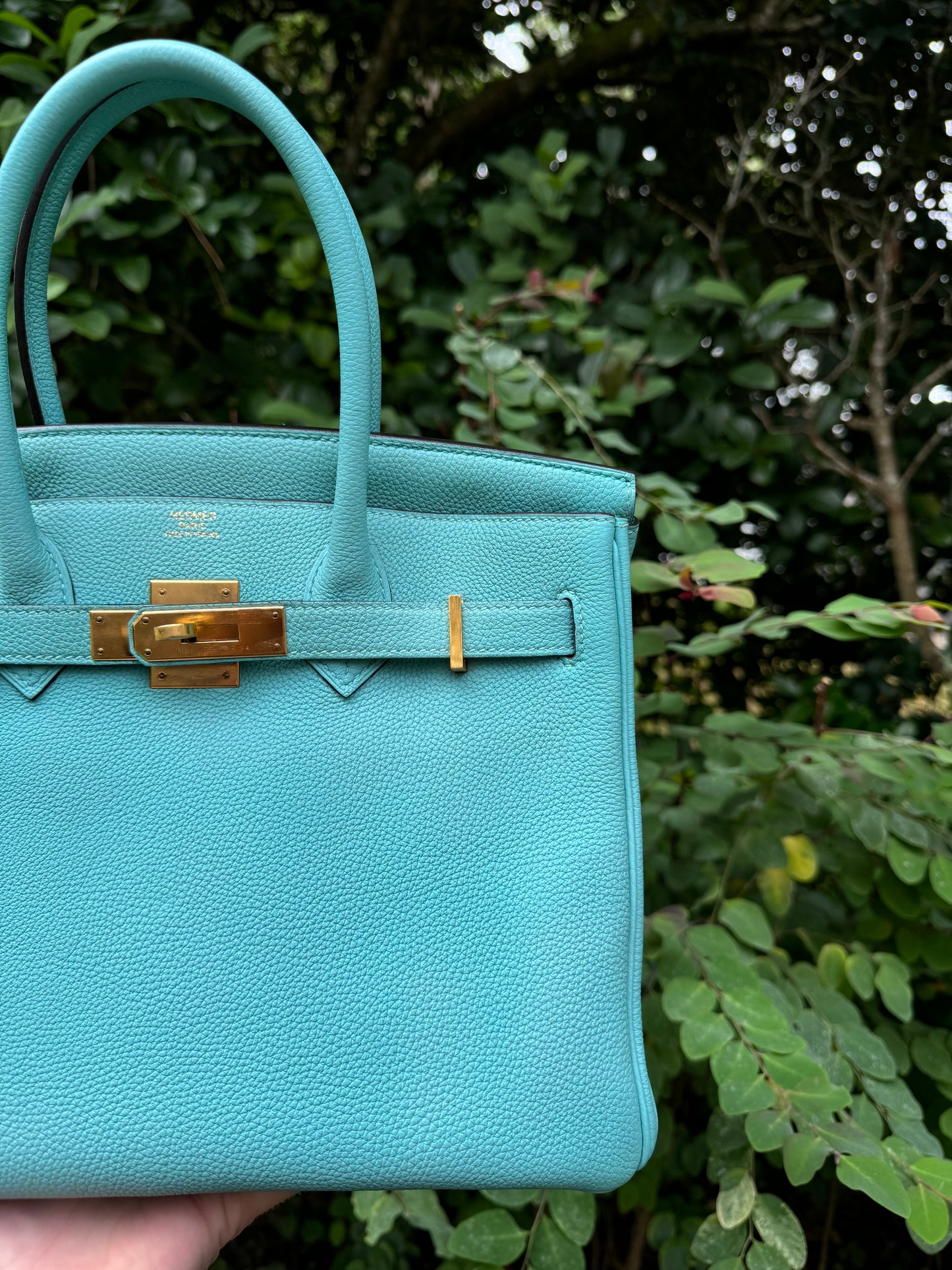 Hermes 2015 Bleu Atoll Togo Birkin 30