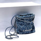 Chanel Blue Washed Denim Mini Logo Embroidered 22
