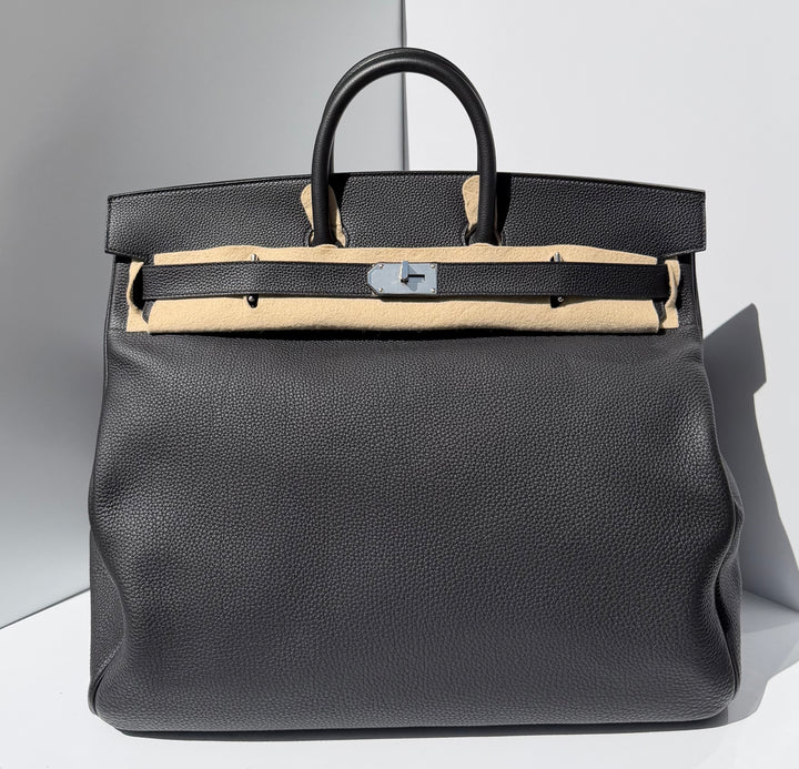 Hermès HAC 50 Black Togo Palladium Hardware 2022