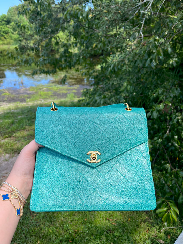 Chanel Vintage Tiffany Caviar Top Handle