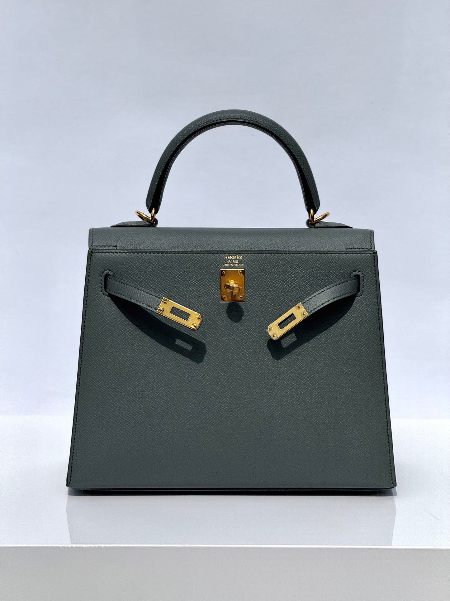 Hermes Vert Amande Epsom Kelly 25 Sellier