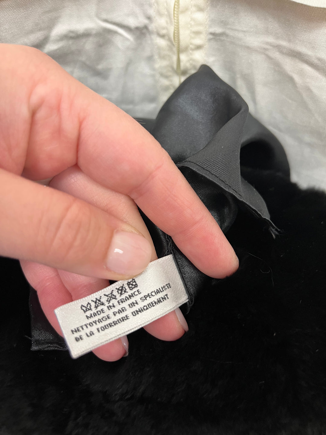 Rare Vintage Chanel Rabbit Lapin Fur Muff Bag Hand Warmer