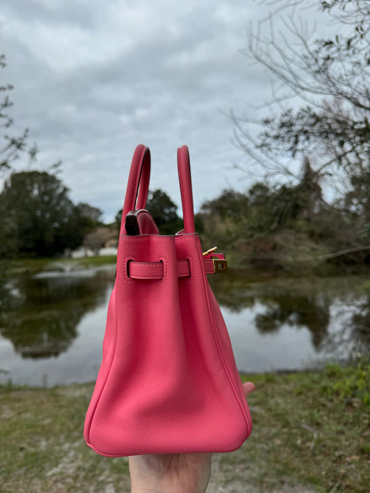 Hermes Rose Lipstick Swift Birkin 25 GHW