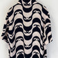 Chanel 2021 Black & White Silk Wave Shirt & Pants Set