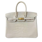 Hermes Matte Crocodile Vanille Birkin 25 GHW