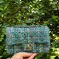 Chanel 19A Blue Egypt Tweed Mini Flap