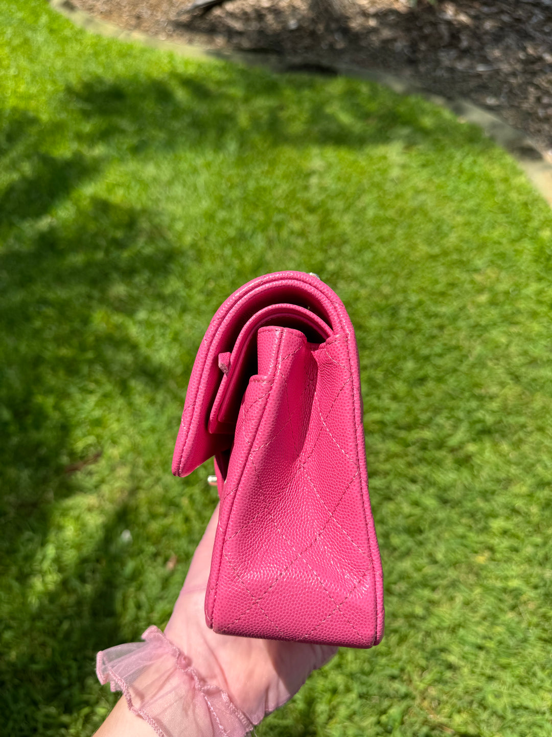 Chanel 20S Small Pink Caviar Double Flap