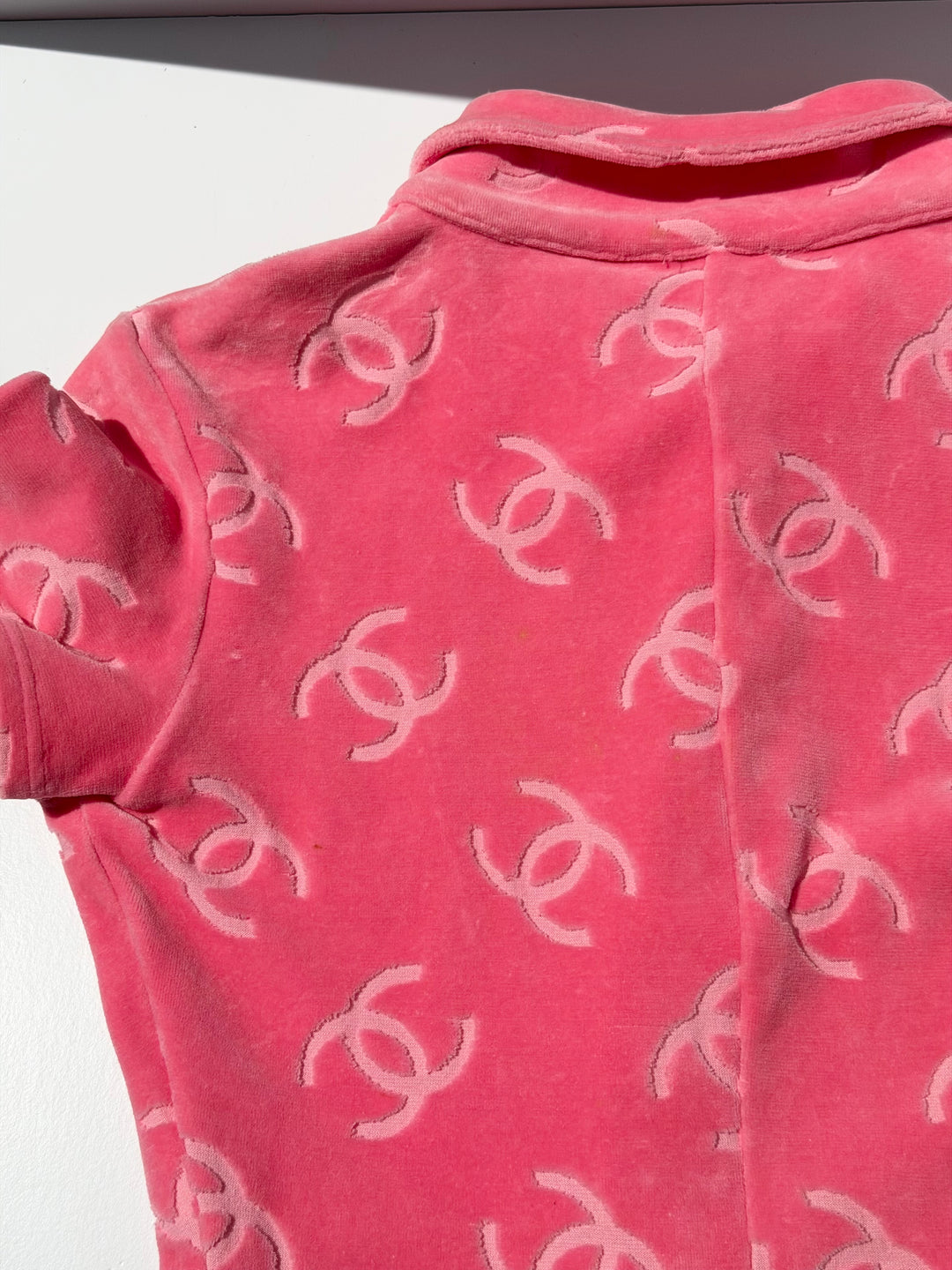 Chanel 1996 Pink Velour CC Romper