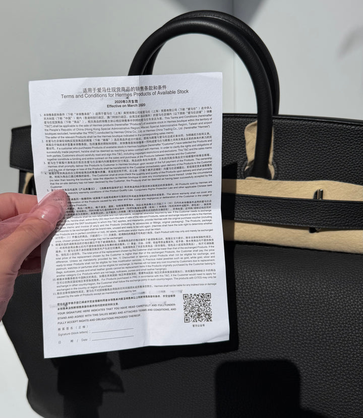 Hermès HAC 50 Black Togo Palladium Hardware 2022
