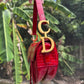 Christian Dior Medium Red Alligator Saddle