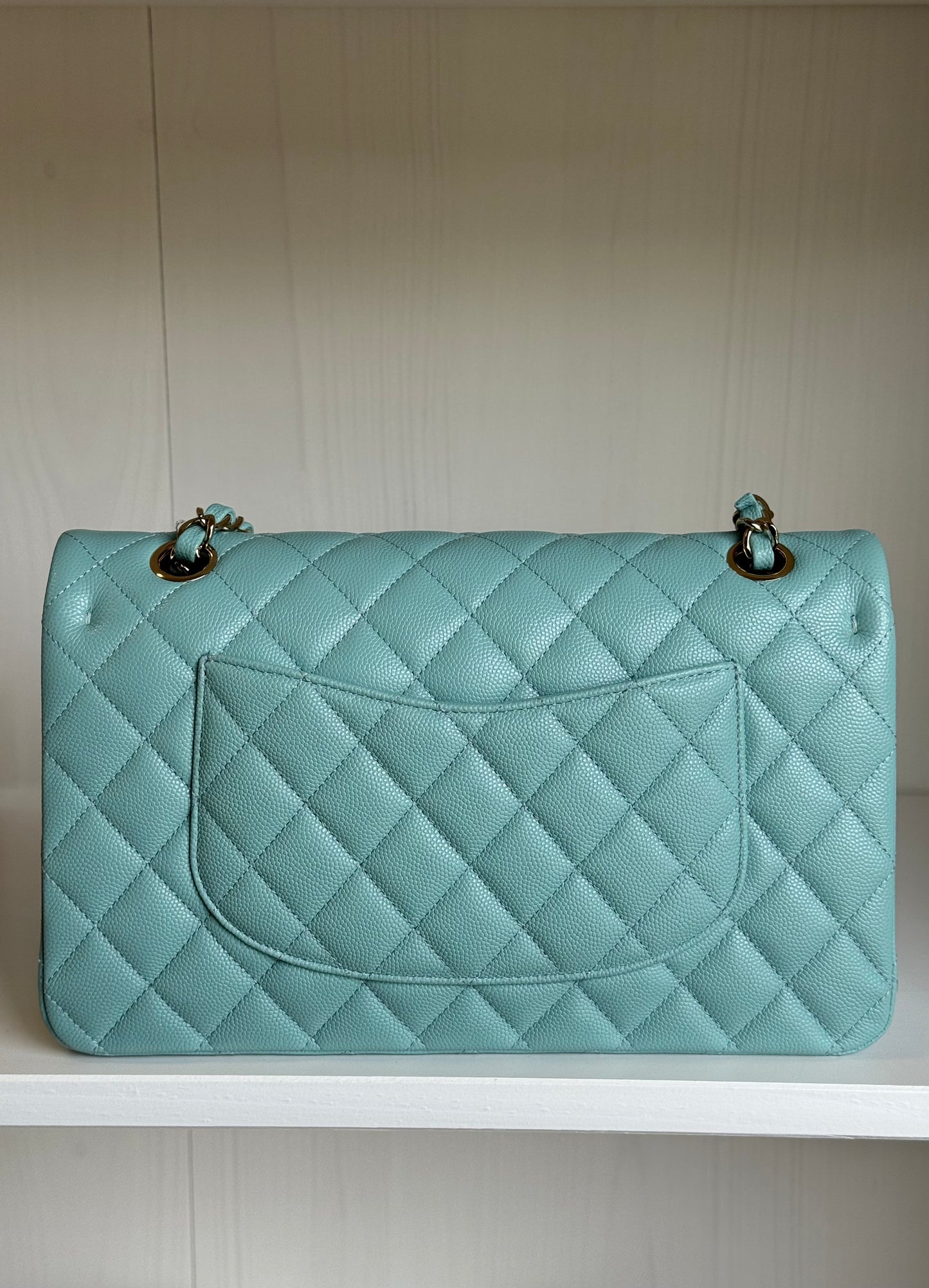 Chanel 20C Tiffany Blue Medium Caviar Flap Bag