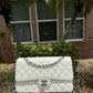 Chanel Medium White Classic Caviar Flap Bag