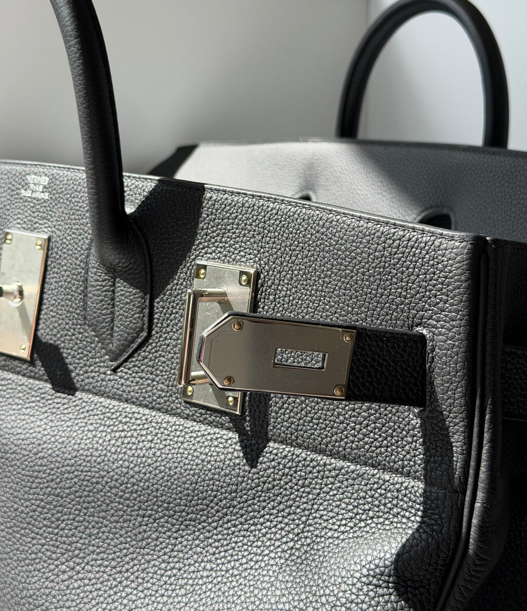 Hermès HAC 50 Black Togo Palladium Hardware 2022