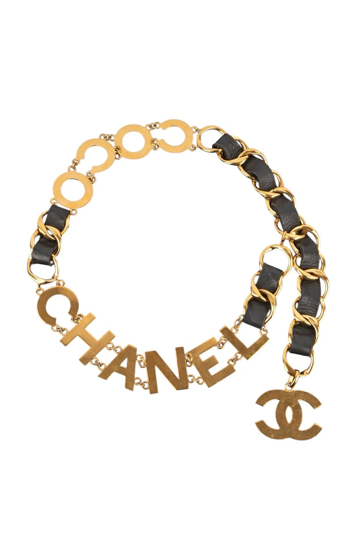 Chanel 1993 Large Letter Logo Belt