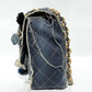 Chanel Denim Paris Dubai Jumbo Pom-Pom Flap