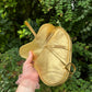 Christian Dior Metallic Gold Ostrich Saddle + Matching Pouch