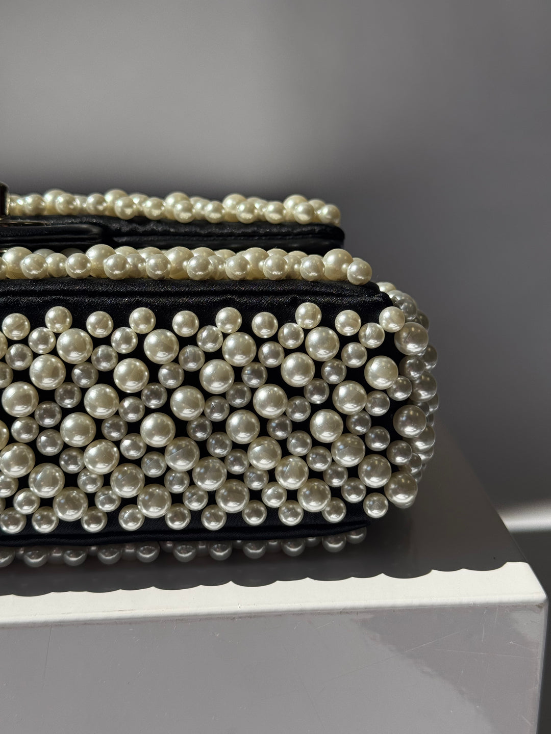 Chanel 19S Pearl Embellished Mini Rectangular Flap Bag