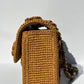 Chanel 24P Tan Braided Raffia Medium Flap Bag